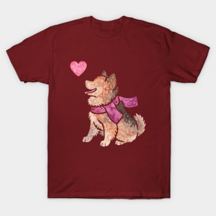 Watercolour Pomeranian dog T-Shirt